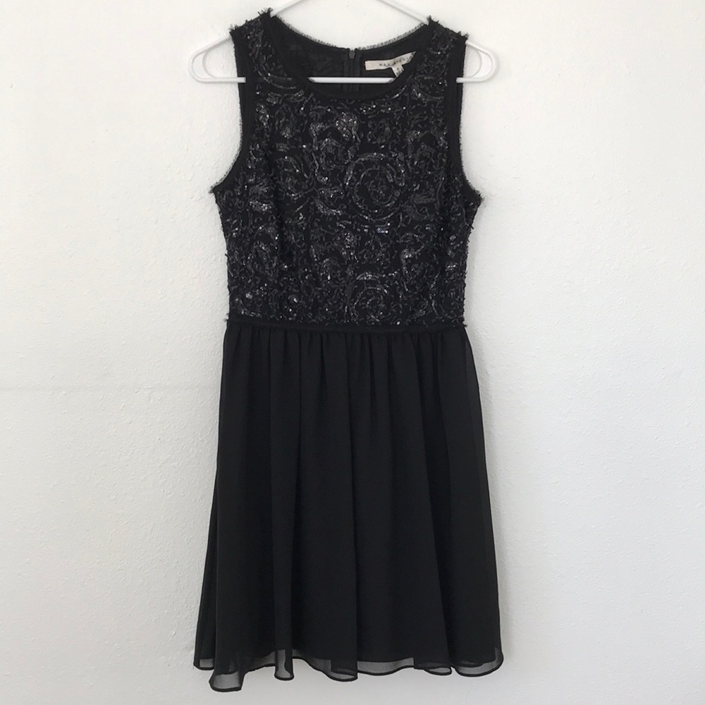 sequins black dress